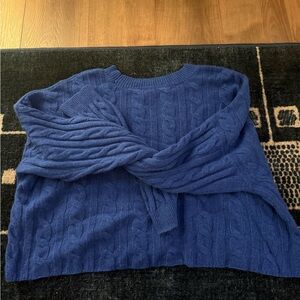 Madewell Rich Blue Cashmere Sweater